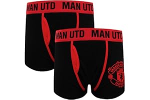 Manchester United FC - Herren Premium-Boxershorts mit Vereinswappen - Offizielles Merchandise - Geschenk für Fußballfans