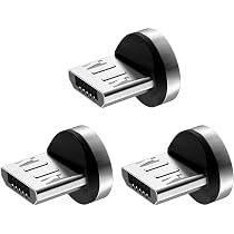 NETDOT Gen12 Magnet-Ladekabel 2-in-1 Mit Micro-USB & USB-C - Schnellladung & Datenübertragung, 0,3 M, Schwarz