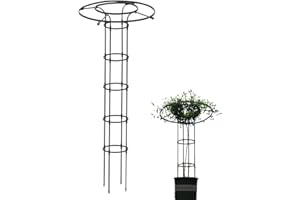 Demsyeq Umbrella Trellis Garden Rustproof Trellis Metal Vine Plant Support Trellis Vertical Umbrella Garden Trellis Tower For Climbing Plants Climbing Trellis Flower Pots Supports Metal Wire Stake