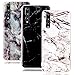 Produktbild CLM-Tech kompatibel mit Huawei P20 Pro Hülle 3X, TPU Gummi Case Silikonhülle 3er Set, Marmor Muster schwarz weiß Mehrfarbig