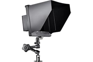 Walimex pro Full HD Monitor Director III Set - 7 Zoll IPS LCD Display - Gelenkarm & Verdrehschutz - Fokusassistent - mit HDMI und AV Eingang - Akku & Ladegerät inklusive