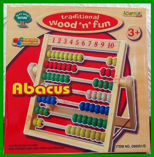 Ackerman Toys Wooden Abacus Fun Counting Educational Learning Toy