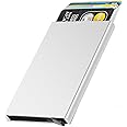 Stealodeal Silver Smart Minimalist Slim RFID Blocking Credit Card Holder Pop Up Wallet