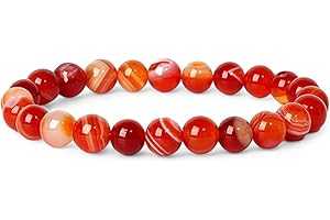RAFFICI Gemstone Bracelet – Anxiety Relief & Chakra Balance, Adjustable Stretch Beads Bracelet with Tiger’s Eye & Mixed Stones for Well-Being, Women, Men & Teens Gift