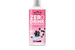 ‎GYMQUEEN GymQueen Zero Drink Schwarze Johannisbeere 1000ml, kalorienarmes und zuckerfreies Getränkekonzentrat 1:80, angereichert mit B-Vitaminen für deinen Stoffwechsel und L-Carnitin, Getränke-Sirup