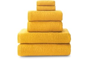 Top Towel – Juego de Toallas Baño Completo (6 Piezas): Toallas Ducha, Manos y Cara Suaves y Absorbentes – Algodón 100%, 400 g/m², Sin Pelusa