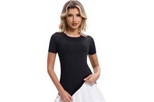 Homord Maglietta Sportiva Donna T-Shirt Fitness Traspirante Morbida Maglia Manica Corta per Palestra Yoga Corsa Running Allenamento