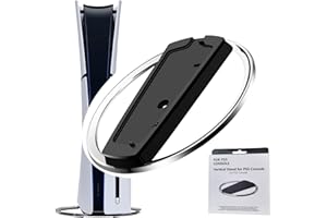 YTUGIL Soporte vertical para consola PS5 Slim, para PS5/PS5 Silm Consola Disc y Digital Edition vertical, base antideslizante, proporciona estabilidad y disipación de calor – Noire