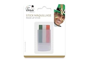 P'TIT CLOWN - 23248 - Stick de Maquillage Saint Patrick, Thème Irlandais - Soutien Festif à l'Irlande, Maquillage de Déguisement - Utilisation Facile, Lavable
