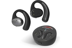 Avantree Medley Pebble [2024 New] - Open Ear Wireless Headphones for TV Listening with Charging Dock, Low Latency True Wireless TV Earphones with Clear Dialogue for Seniors