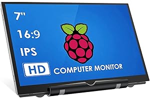 HMTECH Pantalla Raspberry Pi de 7 Pulgadas 800x480 HDMI Monitor portátil Pantalla LCD IPS para Raspberry Pi 4/3/2/Zero/B/B+ Win10/8/7 (No táctil)