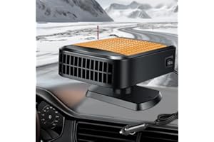 Afenau Ogrzewanie samochodowe 12 V, 2 w 1, termowentylator samochodowy z obrotem o 360 stopni, ogrzewanie samochodowe 200 W, 12 V, zapalniczka samochodowa, przenośny grzejnik samochodowy, ogrzewanie