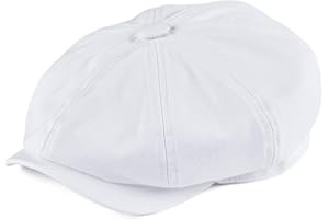 BOTVELA Men's 8 Piece Newsboy Flat Cap 100% Cotton Gatsby Ivy Golf Cabbie Hat
