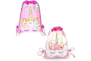 LuLiyLdJ sacca sportiva, unicorno sacca zaino sportivo borsa zainetto per scuola scarpe piscina palestra sport adulto bambino gamers merchandising, 2 pezzo