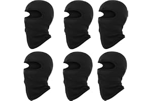 Xanthelle Storm huva, 6-pack motorcykel balaklava skidmask för sommar och vinter, stormmask motorcykel skidmask svart mask