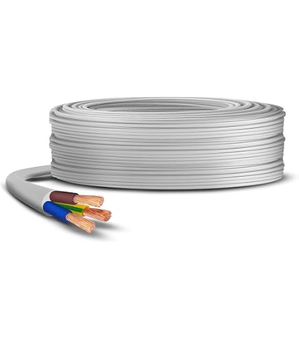 6A 3 Core Orange Mains Garden Cable Flex – 0.75mm – Priced Per Meter
