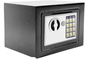 YIYAI Digital Key Safe Box Wall Mounted with Slot, 35 * 25 * 25cm 16L Heavy Duty Safe Large Lock Box with 4 Locking Bolts and 2 Keys for Home Hotel Security - Grey