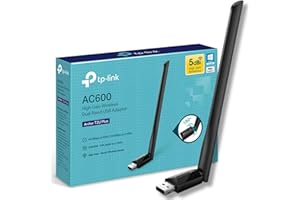 TP-Link Archer T2U Plus WiFi Dongle, WiFi Adapter for PC, AC600 High Gain Wireless, High-Gain Antenna, Dual Band Wireless, USB WiFi Adapter for PC, USB WiFi Dongle, Supports Win/Mac OS X, High-Speed