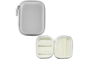 VEFTSVY Funda compacta para cámara digital, compatible con CAMKORY, Kodak PIXPRO FZ45, Lecran, VAHOIALD, Canon IXUS 285 HS, Umipyiza, YLSHGXFC, AOREGRE, Duluvulu, funda protectora para viajes y (Gray)