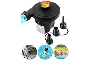Coyonce Pompa Elettrica,Gonfiatore Elettrico All'aperto 2 in 1,Pompa Elettrica Portatile con 3 Ugelli,Pompa per Gonfiabili con Funzione di Gonfiaggio e Sgonfiaggio,Pompa AC220-240V/150W