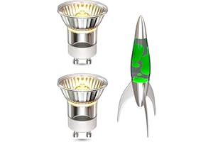 LAMPTOBE 2 X Lampadine Lampada Lava 28W, Lampadina MR11 GU10 Mini di Ricambio per Lampada Lava 160lm, Lampadina Riflettore Dimmerabile per Lampada Lava Bianco Caldo 2800K