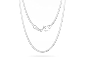 Casxyue S925 Silver Chain For Women Girls 16" 18" 20" 22'' 24" 26'' 28" 30" Inch Curb/Snake/Cross/Box/Bead Chain Necklaces
