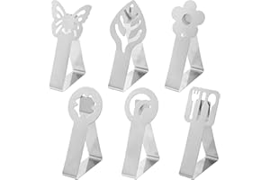 NOLACE Tischdeckenklammern für den Esstisch 6 Stück Tischdeckenclips, Klammern Tischdecke Outdoor, Große Tischtuchklammern Edelstahl, Tischtuchhalter aus Stahl, im Freien Picknicktischklammern Verdickter