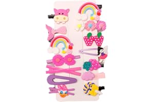 Cosyhav Hair Clips for Girls, Soft Plastic Hair Accessories for Girls,Toddler, Multi Style Cute Hair Clips for All Hairstyles(Purple)