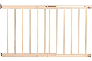 Barrière de protection pour escaliers | Barrière de protection | Bois | Largeur de passage 72-122 cm | Barrière de sécurité pour bébé | Barrière de sécurité pour escalier