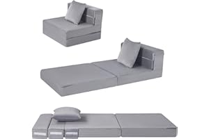 ‎MEMORECOOL MeMoreCool Spielsofa Kindersofa, Glow-Kinder Sofa, Kinder-Klappsofa, Flip-Sofa Kindercouch, Z-Bett, kindersofa ausklappbar, Bodenbett, Klappcouch für Spielzimmer, Grau