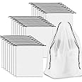 SLIJAR 24PCS Travel Shoe Bags, Multifunctional Waterproof Underwear Bag Translucent Storage Bags with Drawstring, Portable Organizer Pouch for Shoes, for Clothes Shoes Travel Accessories