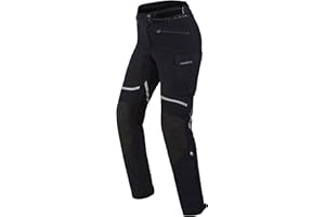 REBELHORN Hardy II Lady Textile Motorradhose für Frauen Humax Membran Knieprotektoren Anti-Rutsch-Einsätze Reflektierende Elemente 4 Belüftungskanäle