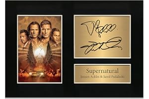 Zulu Image Supernatural Jensen Ackles Jared Padalecki A4 Printed Autograph Photo Reproduction Print Picture Display No7, Black