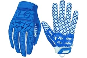 Seibertron Lineman 2.0 Padded Palm Football Receiver Gloves, Flexible TPR Impact Protection Back of Hand Glove Adult and Youth Sizes