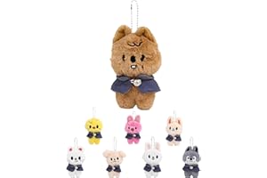 SUNAURORA Muñeco de peluche Stray Kids 12cm, Stray Kids SKZ ATE SKZoo Llavero y Colgante de Mochila, Regalo de Cumpleaños para Niños y Fans (Han Quokka)
