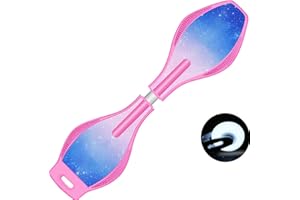 ERNAN Waveboard con Ruedas LED, Waveboard Infantil Street Surf Caster Torsion Skateboard Double Deck Casterboards for Niños/Adolescentes