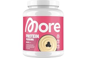 ‎MORE NUTRITION MORE Protein Pudding, Neutral, 600 g, cremiger Pudding mit weniger Fett, Kalorien und Zucker - made in Germany