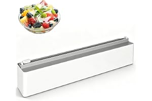 Rzspher Magnetisk plastfoliedispenser med skärare, grå | Utan borrning, rena snitt, sugkopp‑foliedispenser för friskhållnings