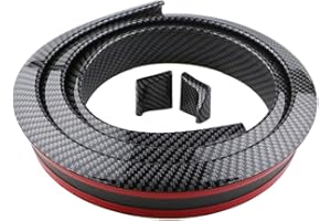 DuDuZui Aileron Universel Voiture, 1,5 m/4,9 Pieds Universel en Fibre de Carbone pour Voiture,Barre de Bande en Caoutchouc,Aileron Arrière,Hayon Arrière pour La Plupart des Voitures Populaires