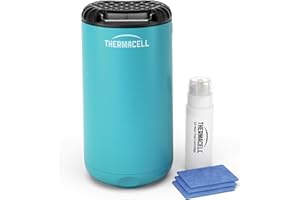 Thermacell Difusor Antimosquitos para Exteriores, Protección de 20 m², Incluye Recambio de 12 Horas + 3 Pastillas, Azul