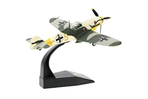NUOTIE Modèle de Chasseur Allemand Messerschmitt BF-109 à l'échelle 1/72 de la Seconde Guerre Mondiale, modèle d'avion Militaire moulé sous Pression pour Collection (Camouflage Jungle)