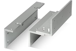 AMALOCKS SecureMyDoor - Z & L Fixing Bracket | Durable Aluminium Set for Electric Magnetic Lock | Designed for Inward Swing Doors | Easy Installation | For Wooden or Metal Door Frames