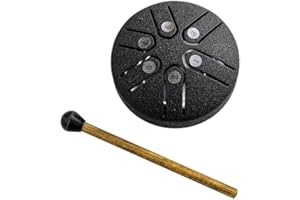 ZXCVWWE Buddha Stones Mini Steel Tongue Drum, Hand Drum Percussion, Handpan Drum Kit with Drumstick, Handpan Drum for Meditation, Entertainment, Music Lessons