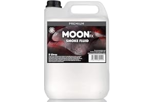 MoonFX M04144 Professional Smoke Fluid 5L - Pro Fog Fluid that produces high density smoke with long hang time