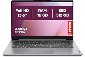 Lenovo IdeaPad 1 Gen 7 - Ordenador Portátil 15.6" FHD (AMD Ryzen 7 5700U, 16GB RAM, 512GB SSD, AMD Radeon Graphics, Wi-Fi 6, Sin Sistema Operativo), Teclado QWERTY Español, Color Gris Nube