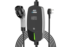 EVDANCE EV Charging Cable for Electric and Hybrid Vehicles, 6 Metres, Mode 2, 3 Pin UK Plug to Type 2 Car Charger