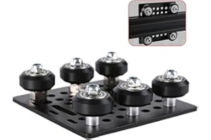 HOCENWAY Kit de placa de pórtico montado de 2040 V con 6 ruedas POM sólidas en V solo compatible con perfiles de extrusión de aluminio de ranura en V serie 2040 4040, impresora 3D, máquina CNC