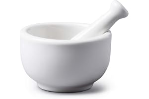 WM BARTLEET & SONS 1750 Mini Mortar and Pestle Set – WM Bartleet & Sons Small and Compact 7cm Pestle and Mortar Grinder Perfect for Crushing and Grinding Herbs and Spices with Ease – Made from Hard Wearing Porcelain