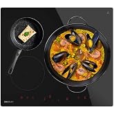Cecotec Bolero Squad I 3600 Induction Plate 3 Fires. Equipped with 3 Zones 1 Extra Large 32 cm, 9 Power Levels, Invisible Tou