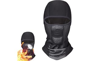 BIQING Cagoule Moto Noir Balaclava Ski Masque de Sport Cache-Cou Imperméable Au Chaud Taille Universelle Moto Ski Scooter Randonnée Vélo l'hiver.